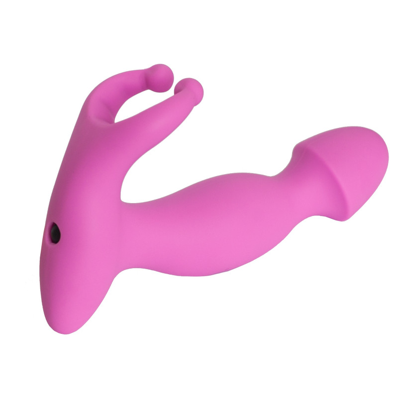 Вибромассажер розовый с доп.стимуляцией 47458-1MM