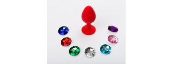 Набор из малой силиконовой пробки красного цвета и 7 сменных стразов 47460-MM