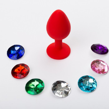 Набор из малой силиконовой пробки красного цвета и 7 сменных стразов 47460-MM