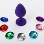 Набор из малой силиконовой пробки фиолетового цвета и 7 сменных стразов 47461-MM