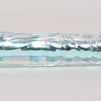 Вибратор прозрачный голубой с дополнительными пупырышками 17х3,5см 47486-MM