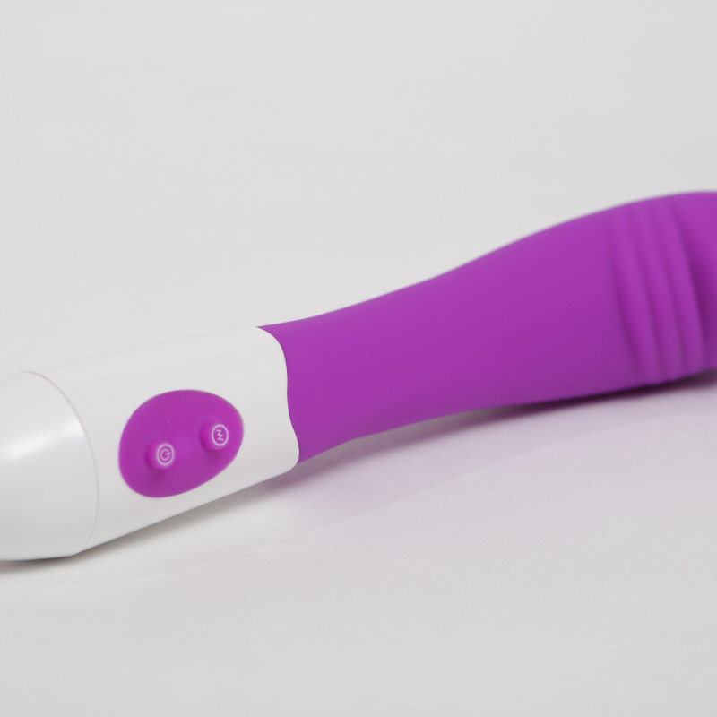 Вибратор силиконовый для стимуляции точки G 9 видов вибрации и пульсации, сиреневый 19х3,5 47491--MM