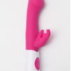 Вибратор силиконовый для стимуляции точки G и клитора розовый 47492-MM