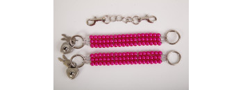 Наручники жемчужные фуксия 47501-1-MM