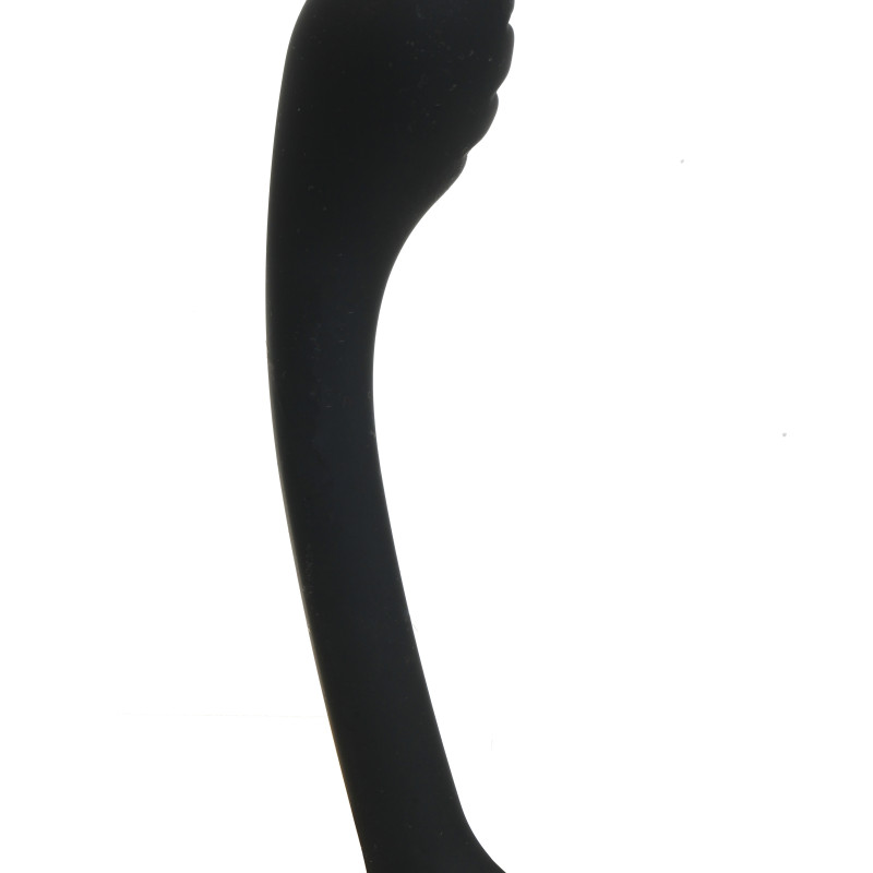 Фаллоимитатор  силиконовый для точки G черный 17х3,5 2х3,3 47521-MM