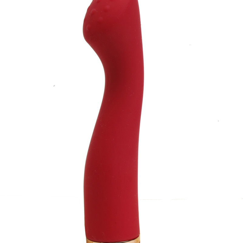 Вибратор силиконовый для точки G красный 18х3,5, 20 скоростей вибрации 47524-MM