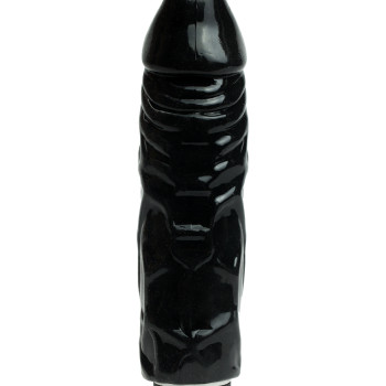 Вибратор реалистик с изогнутой головкой черный 22х 5 см 47530-MM