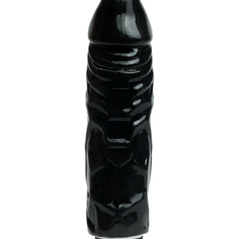 Вибратор реалистик с изогнутой головкой черный 22х 5 см 47530-MM