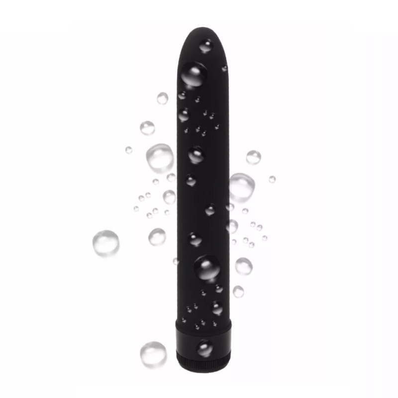 Классический силиконовый вибратор 2,8 х 18 см, черный 47540-MM