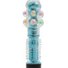 Вибратор 16,5х 3,5 см с дополнительными пупырышками, голубой 47546-MM