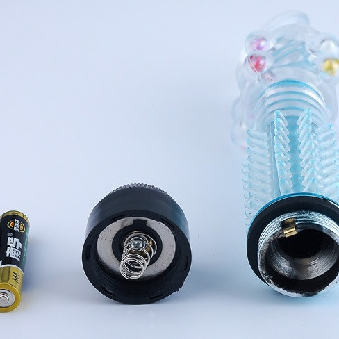 Вибратор 16,5х 3,5 см с дополнительными пупырышками, голубой 47546-MM