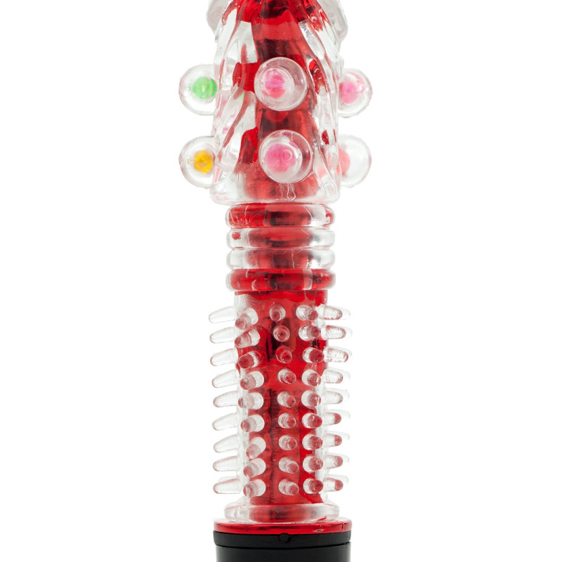 Вибратор 16,5х 3,5 см с дополнительными пупырышками, красный 47547-MM