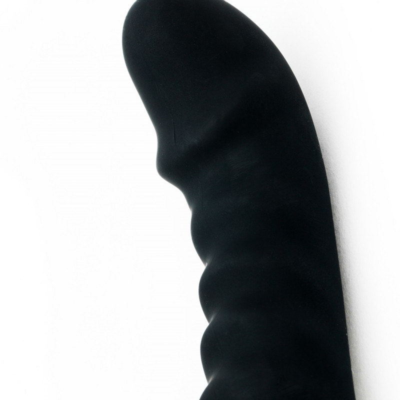 Вибратор силиконовый изогнутая волна 19 х 3,8 см черный 47551-MM