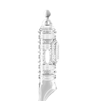 Вибронасадка рельефная с шипиками и  держателем мошонки, 18 х 4,5 см 47559-MM