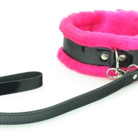 Ошейник с розовым мехом BDSM Light 730001ars