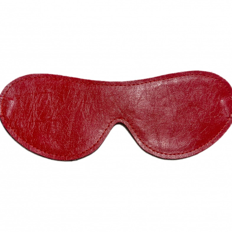 Маска на глаза из эко-кожи красная 50002ars