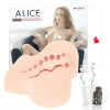 Мастурбатор Alice полуторс телесный с вибрацией и ротацией TPR KOKOS M10-03-29-1V