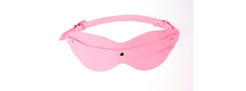 Маска на глаза из искусственной кожи розовая 5015-4