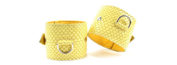 Наручники из кожи Желтый питон 51030ars
