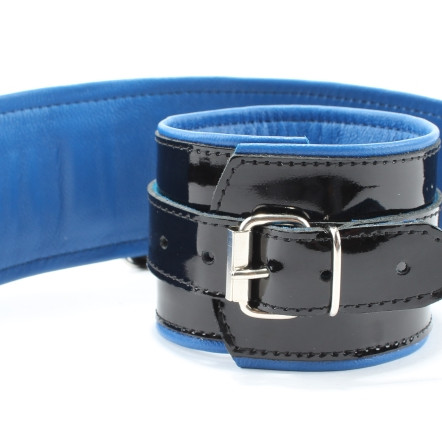 Наручники кожаные черно-синие 51032ars