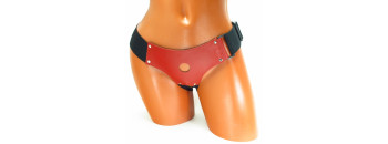Трусики для маленькой насадки красная кожа 52016ars
