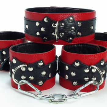 Набор БДСМ аксессуаров из кожи 53012ars
