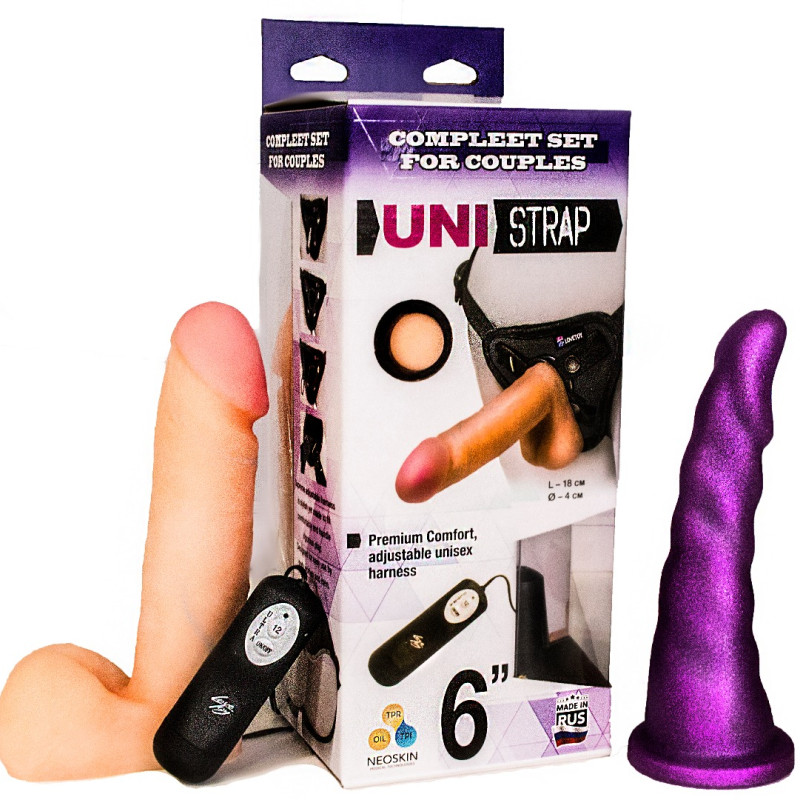 Вибрострапон с двумя насадками UNI strap 6 Harness best of all 531413ru