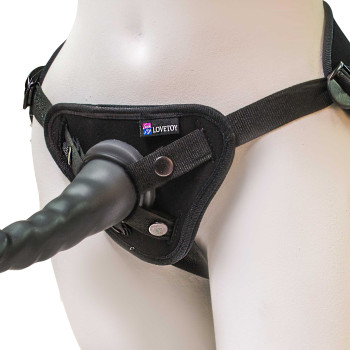 Страпон с двумя насадками UNI strap 8 Black belt champion 531503ru