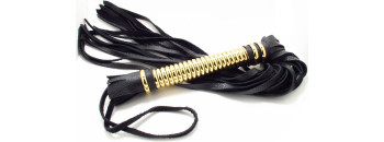 Плетка  из натуральной кожи золото 54011ars