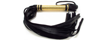 Плетка кожаная цвет золото 54013ars