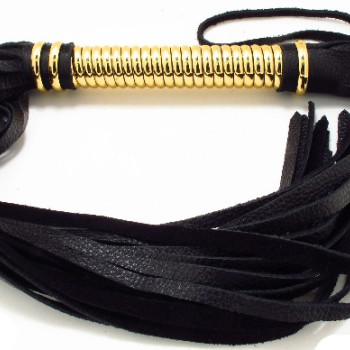 Плетка кожаная цвет золото 54013ars