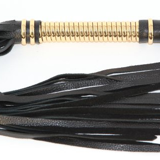 Плетка кожаная цвет золото 54013ars