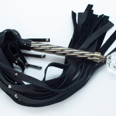 Плеть эксклюзивная с металлической ручкой 54017ars