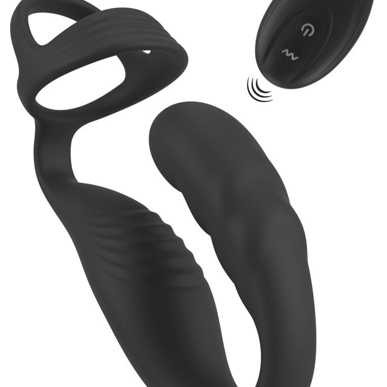 Стимулятор простаты и промежности с кольцом на пенис 540228ON