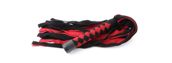 Нежная плеть из замши черно-красная 54047ars