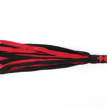 Нежная плеть из замши черно-красная 54047ars