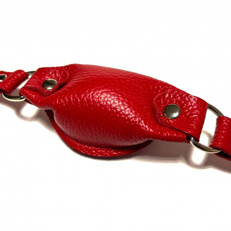 Кляп кожаный красный 60015ars