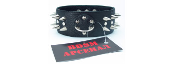 Ошейник широкий с шипами  55013ars