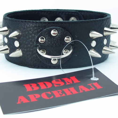 Ошейник широкий с шипами  55013ars