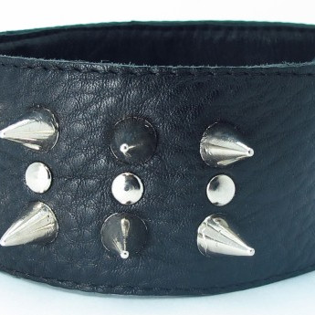 Ошейник широкий с шипами  55013ars