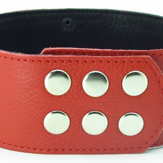 Ошейник красный с шипами 55017ars