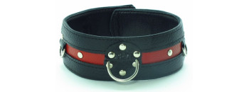 Ошейник черно-красный на пряжке 55023ars