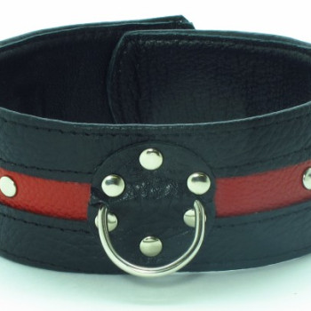 Ошейник черно-красный на пряжке 55023ars