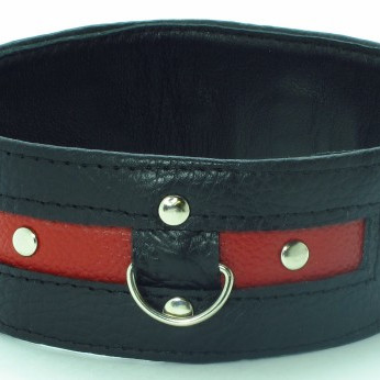 Ошейник черно-красный на пряжке 55023ars