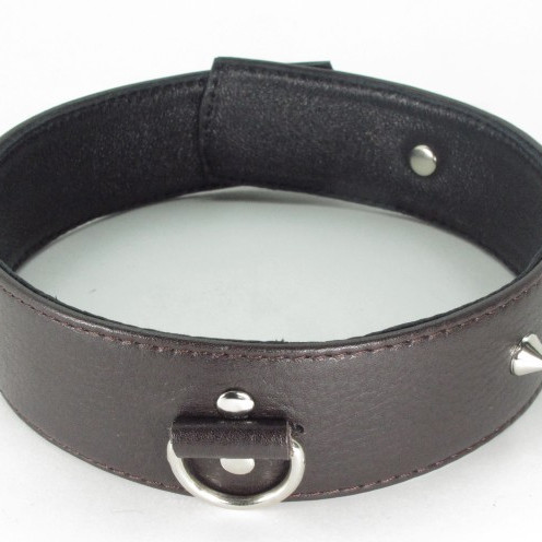 Ошейник с кольцом коричневый увеличенного размера XL 55033ars