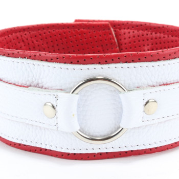 Ошейник белый с кольцом 55046ars