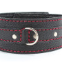 Ошейник из натуральной кожи с красной строчкой OS 55049ars