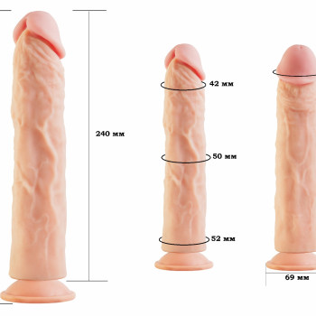 Фаллоимитатор на присоске ANDROID Collection-VI 8.9