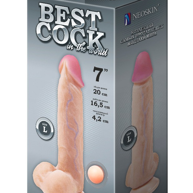 Фаллоимитатор неоскин на присоске BEST COCK 7