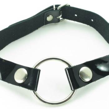 Кляп кольцо с лаковым ремешком 60008ars